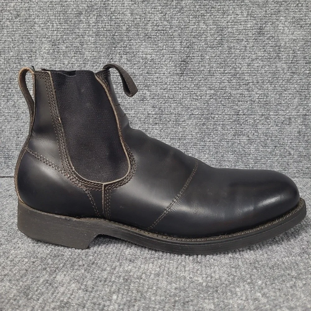 WEINBRENNER Black Leather Safety Toe BILTRITE Sole Chelsea Boots Men's 8 R 1987